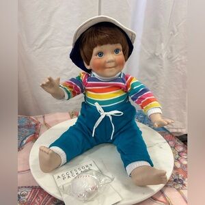 Christopher by Elke Hutchens Danbury Mint Doll w/ Cap New In Box Vintage 1992